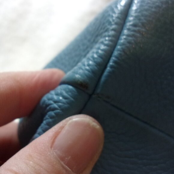 E-134 COACH CELESTE BABY BLUE EAST/WEST CONVERTIBLE HOBO BAG - Picture 9 of 15